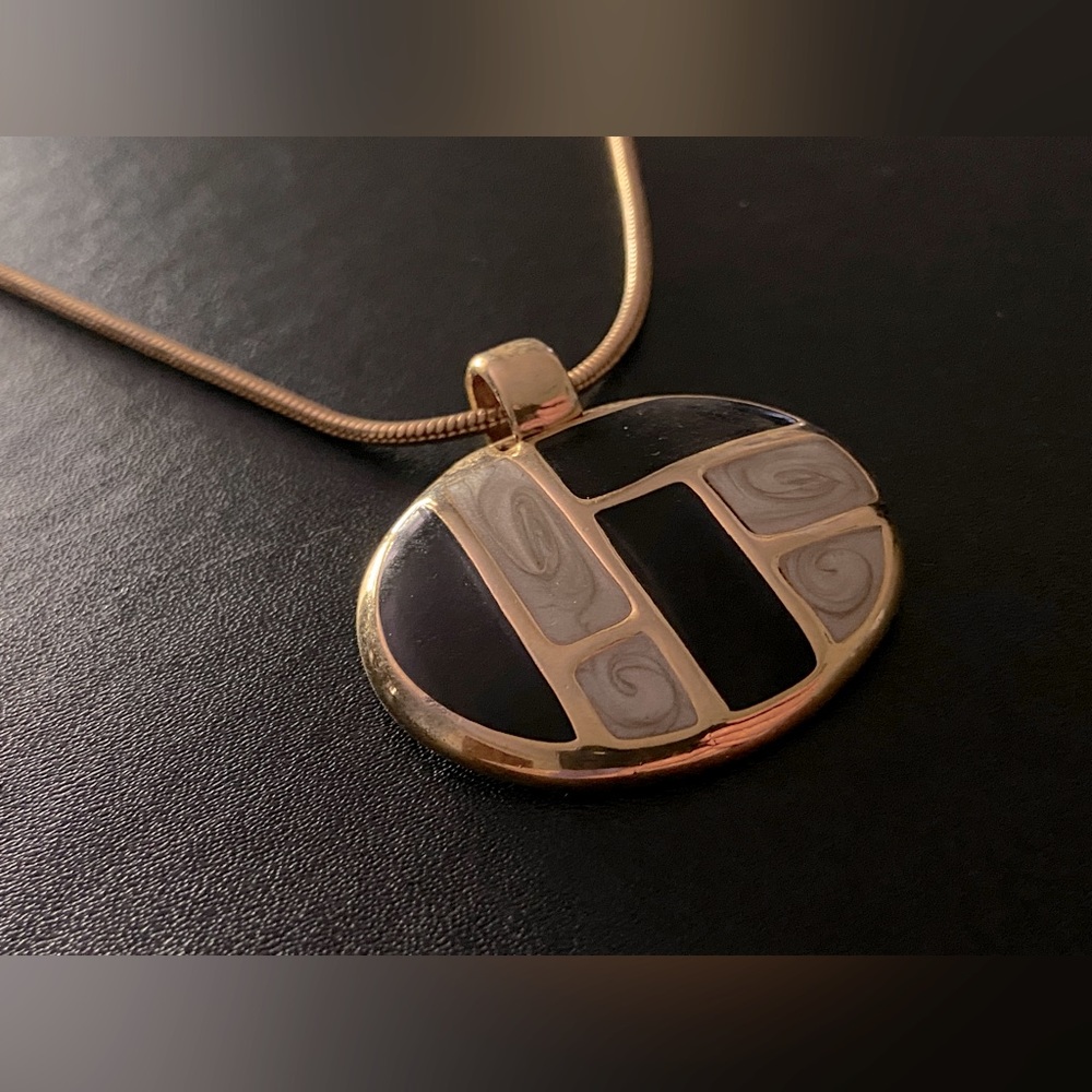 Vintage Mod Black and Silver & Gold Tone Jewelry